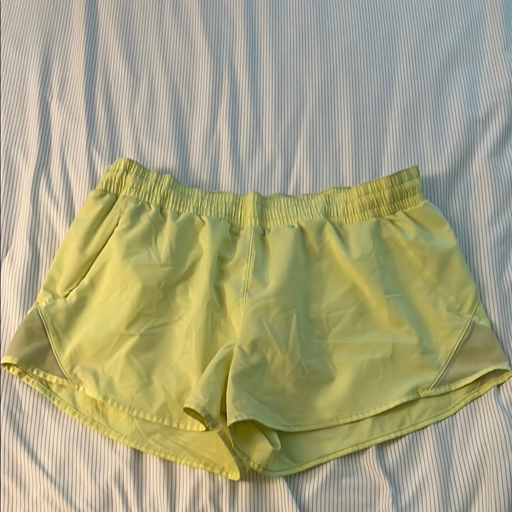 Women's Yellow Athletic Shorts